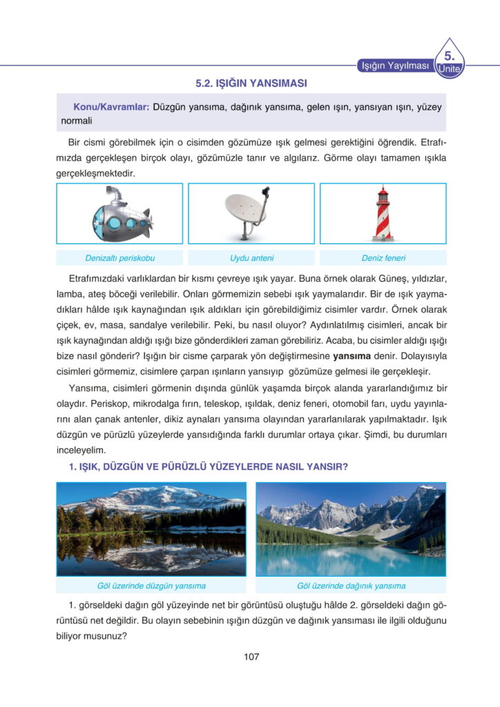 5. Sınıf Fen Bilimleri Ders Kitabı Cevapları SDR Dikey Yayıncılık