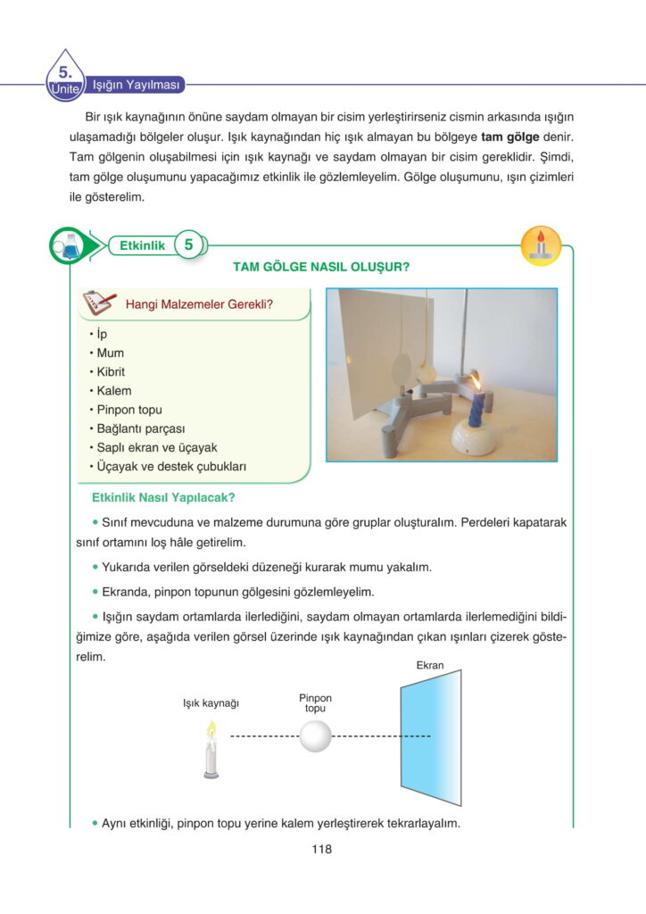 5. Sınıf Fen Bilimleri Ders Kitabı Cevapları SDR Dikey Yayıncılık