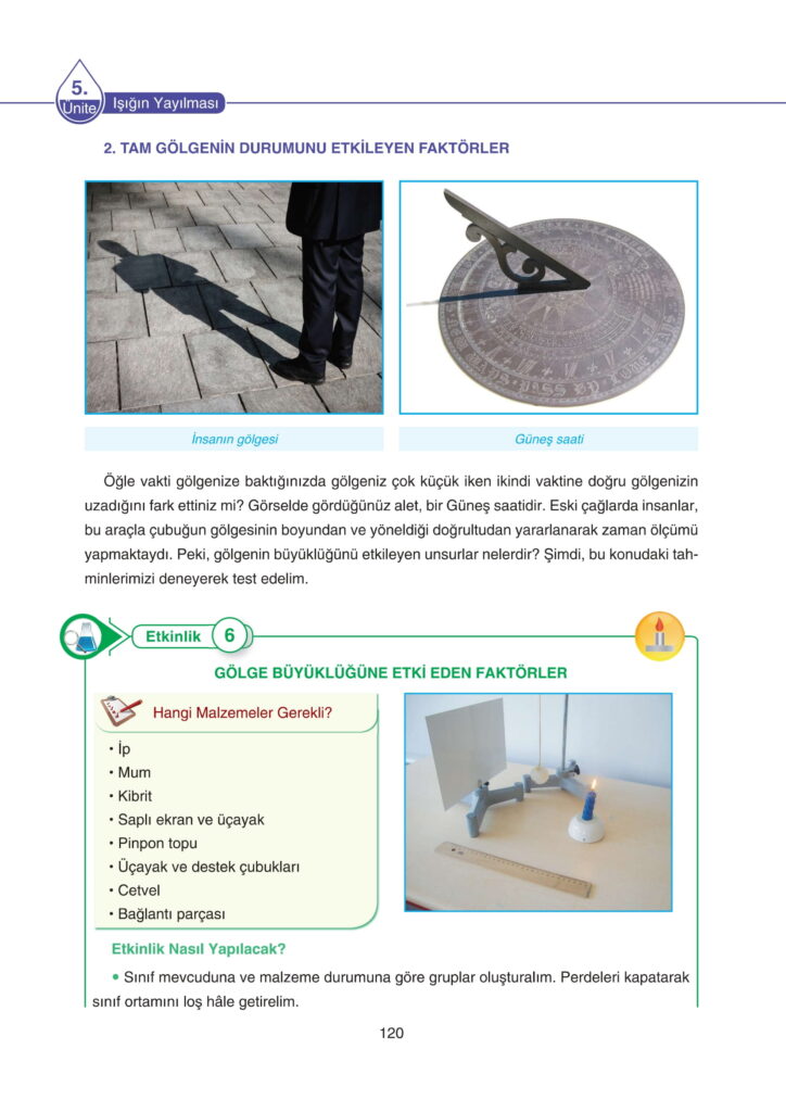 5. Sınıf Fen Bilimleri Ders Kitabı Cevapları SDR Dikey Yayıncılık