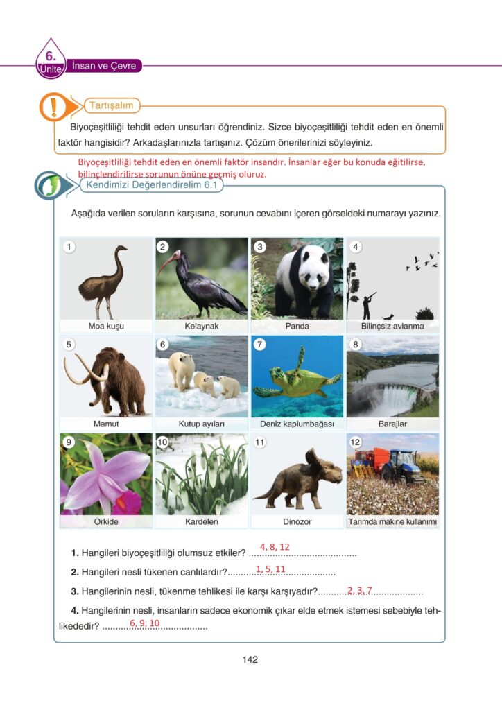 5. Sınıf Fen Bilimleri Ders Kitabı Cevapları SDR Dikey Yayıncılık