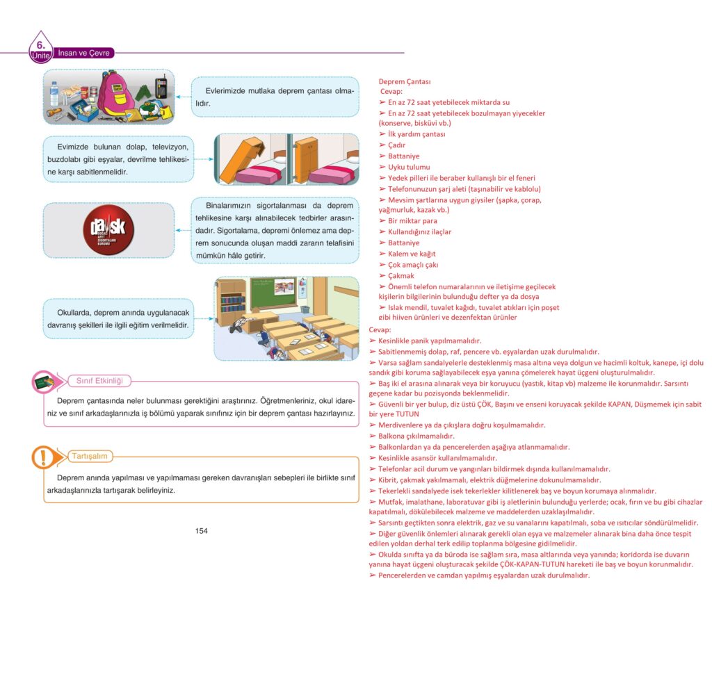 5. Sınıf Fen Bilimleri Ders Kitabı Cevapları SDR Dikey Yayıncılık