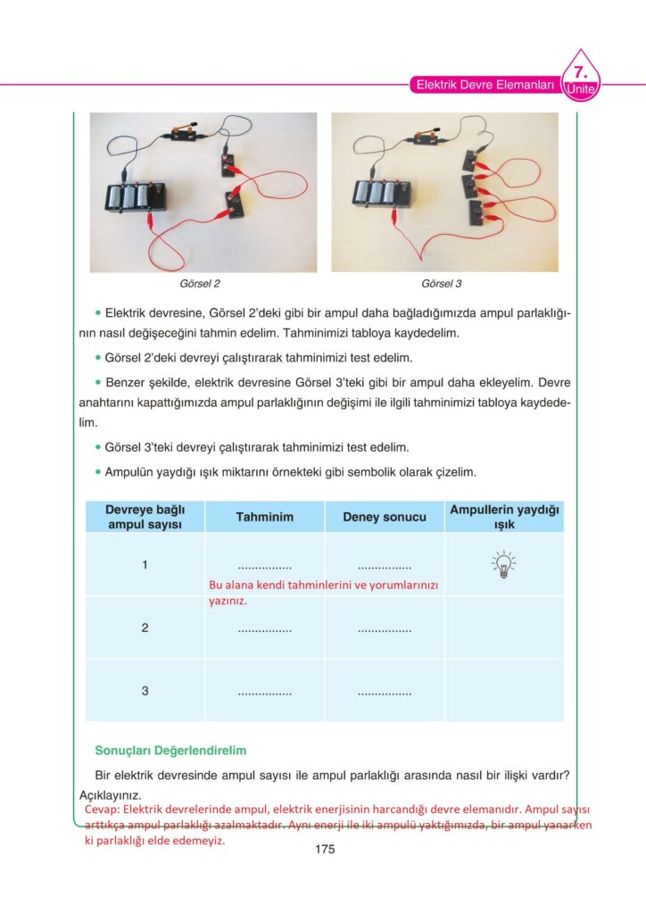 5. Sınıf Fen Bilimleri Ders Kitabı Cevapları SDR Dikey Yayıncılık