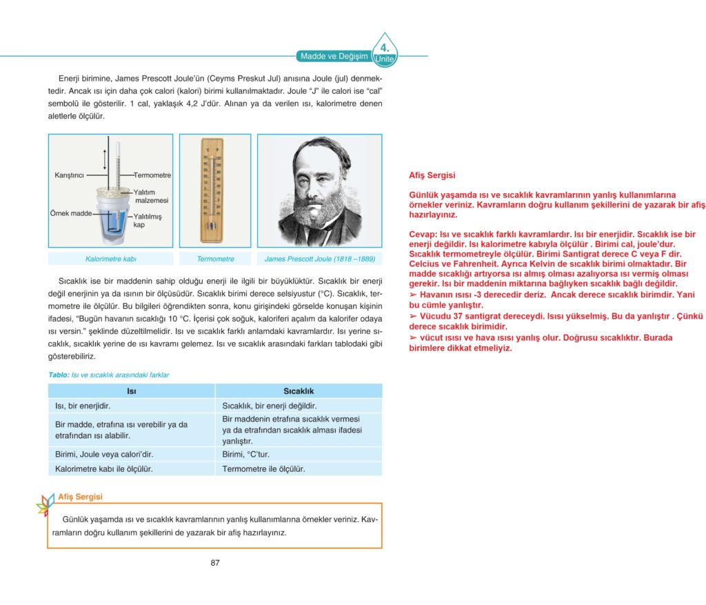 5. Sınıf Fen Bilimleri Ders Kitabı Cevapları SDR Dikey Yayıncılık