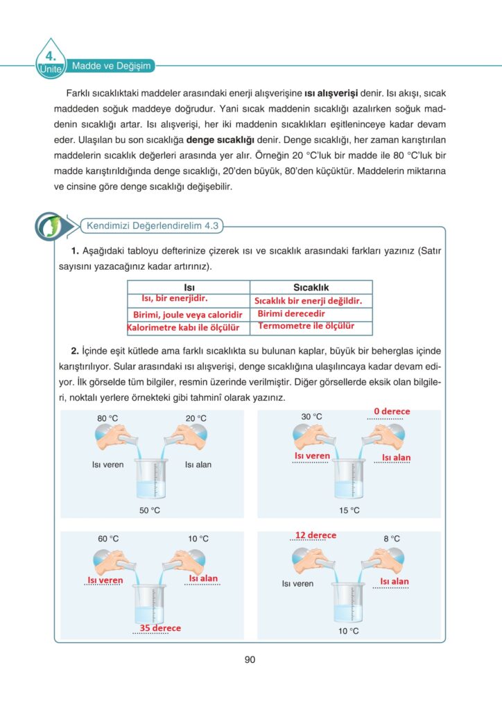 5. Sınıf Fen Bilimleri Ders Kitabı Cevapları SDR Dikey Yayıncılık