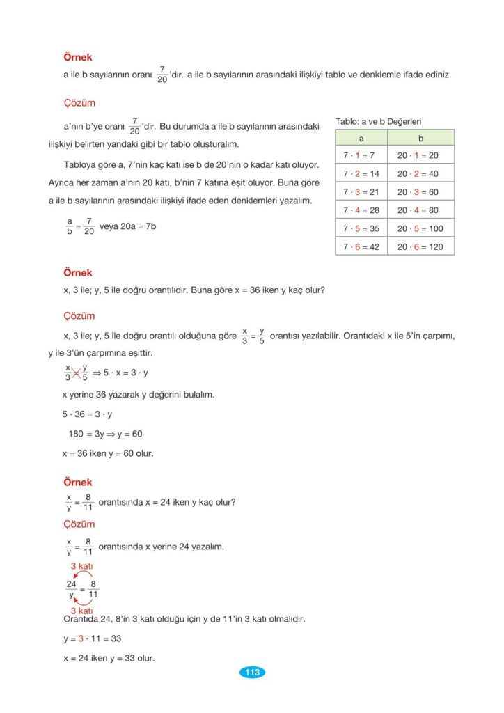 7. sınıf matematik berkay yayınları sayfa 113 cevapları