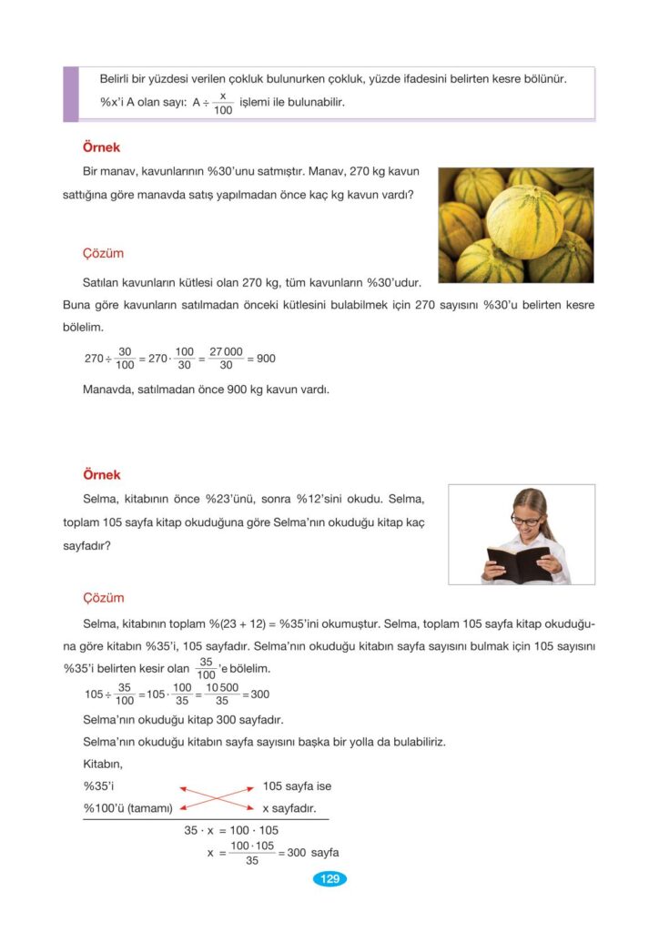 7. sınıf matematik berkay yayınları sayfa 129 cevapları