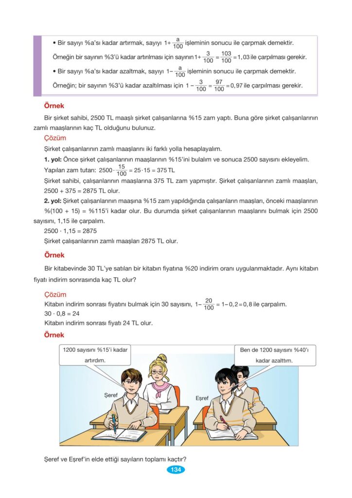 7.sınıf matematik sayfa 134 cevabı berkay yayınları