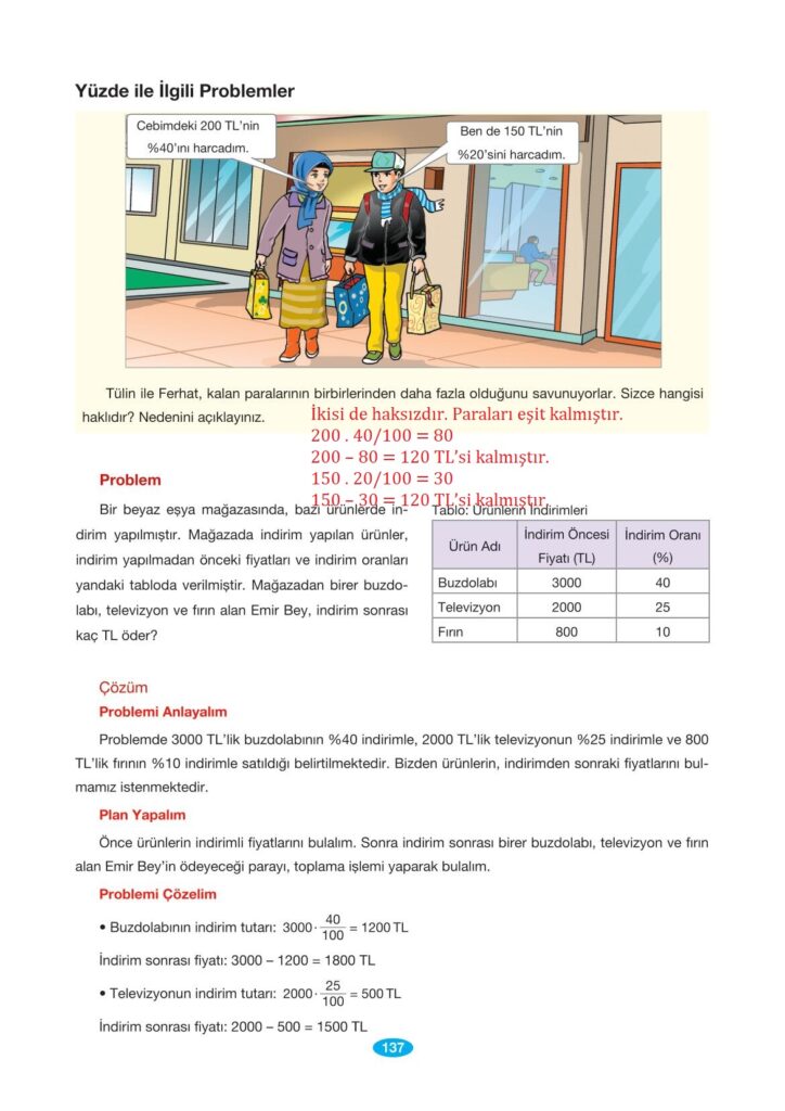 7.sınıf matematik sayfa 137 cevabı berkay yayınları