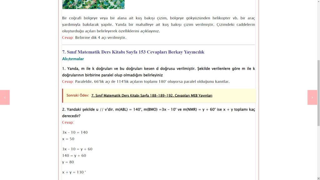 7. sınıf matematik berkay yayınları sayfa 153 cevapları