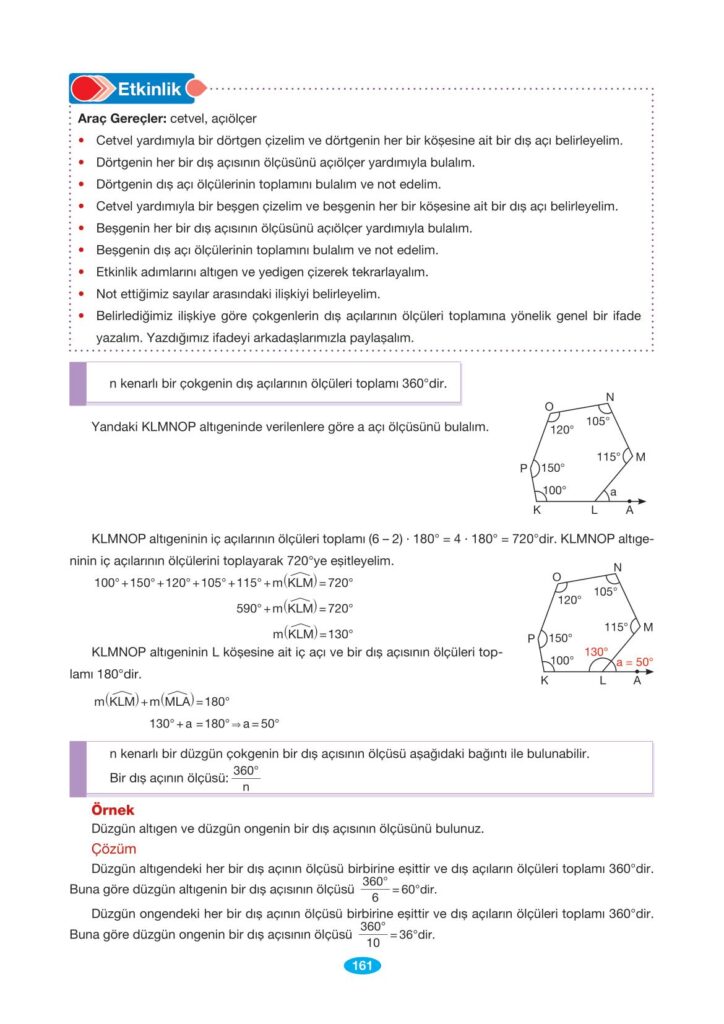 7. sınıf matematik berkay yayınları sayfa 161 cevapları