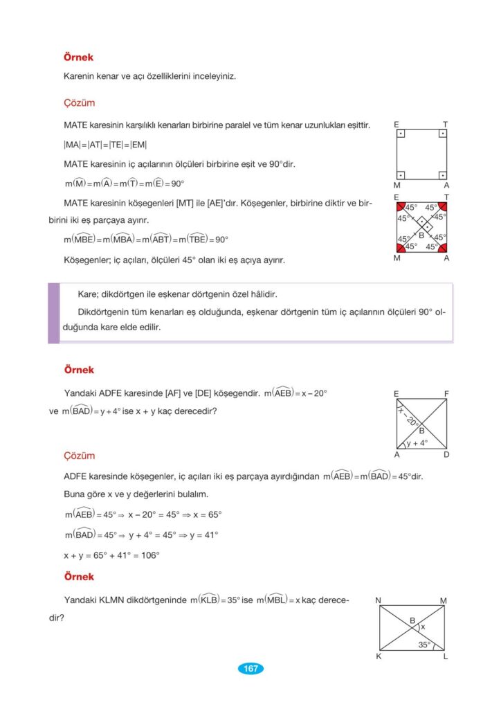 7. sınıf matematik berkay yayınları sayfa 167 cevapları