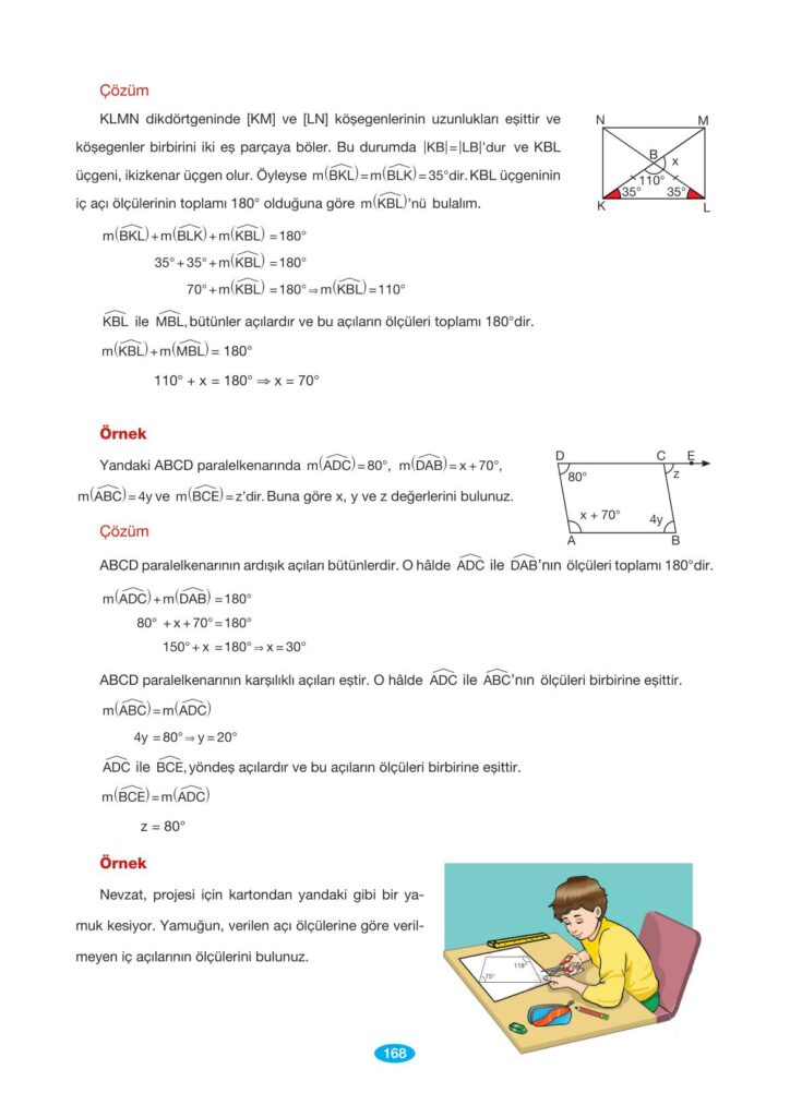 7. sınıf matematik berkay yayınları sayfa 168 cevapları