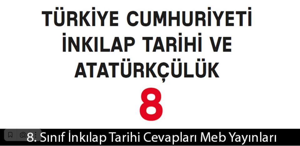 8. sınıf inkılap ders kitabı cevapları