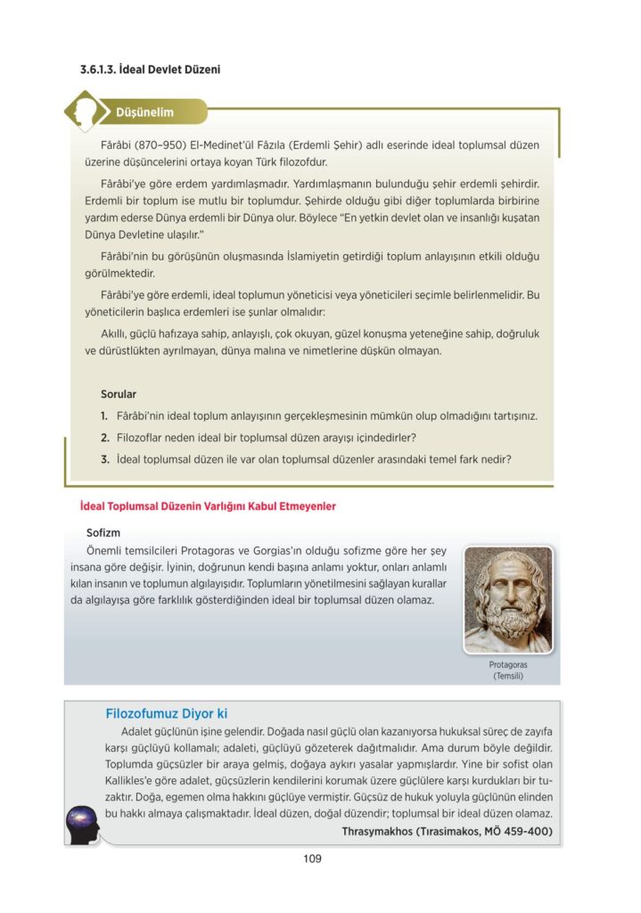 10.sınıf felsefe ders kitabı sayfa 109 cevabı tuna yayınları
