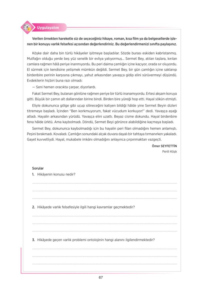 10. sınıf felsefe tuna yayıncılık sayfa 67 cevapları