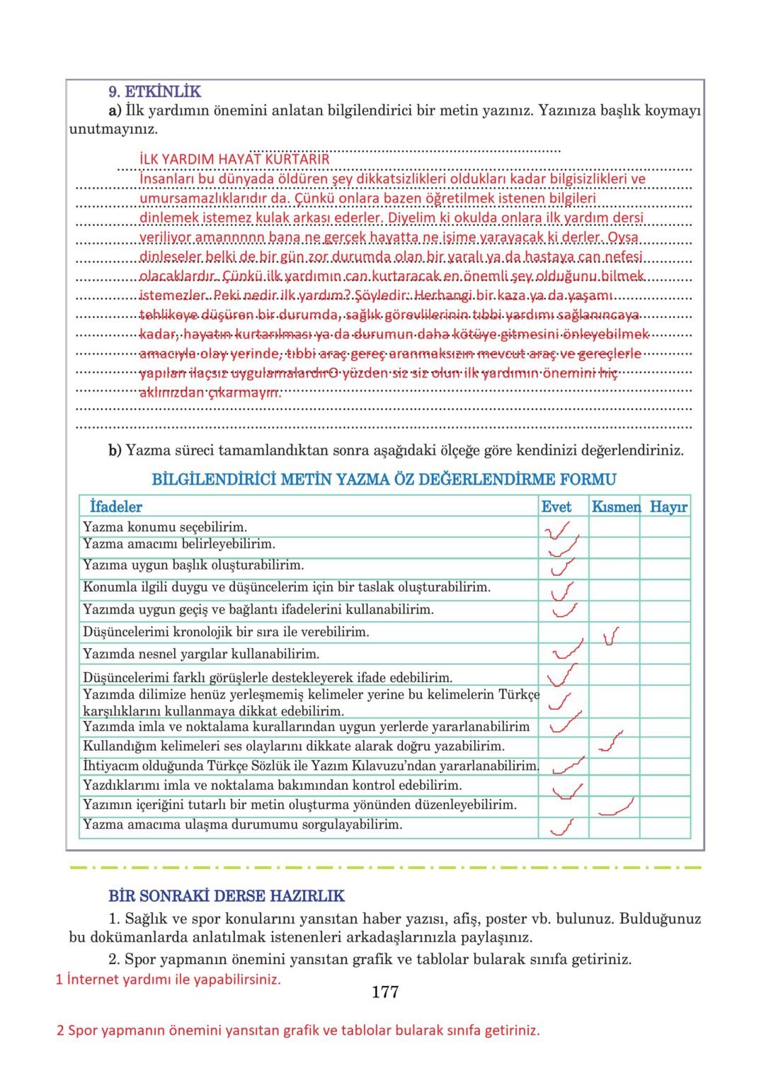 5.Sınıf Türkçe Sayfa 177 Cevabı Anıttepe Yayıncılık
