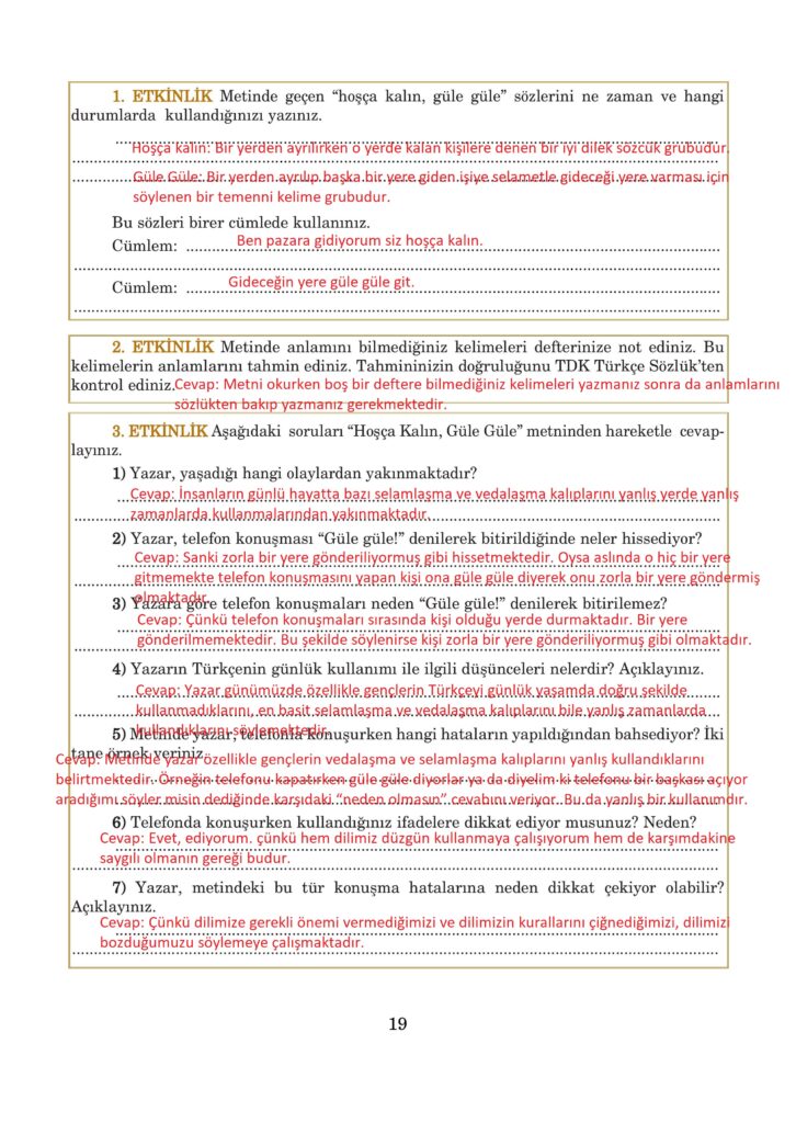 5.sınıf türkçe kitabı sayfa 19 cevapları anıttepe yayıncılık
