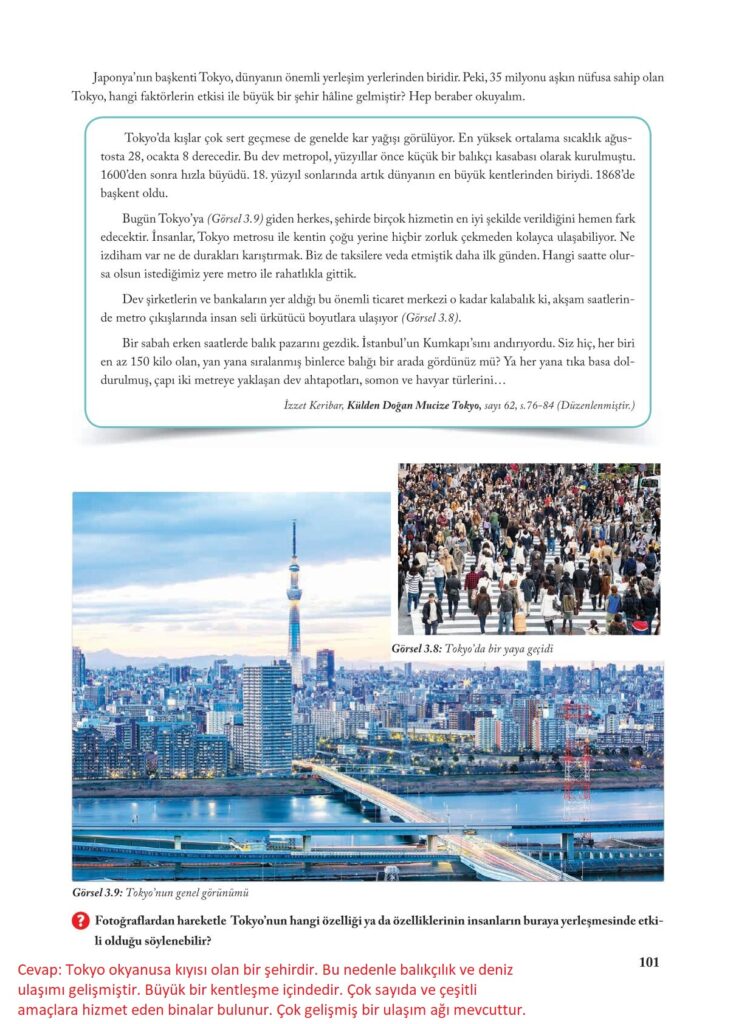 7.sınıf sosyal bilgiler ekoyay yayınları sayfa 101 cevabı 