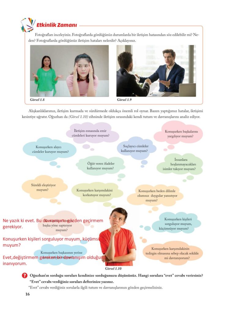 7.sınıf sosyal kitabı sayfa 16 cevapları ekoyay yayıncılık
