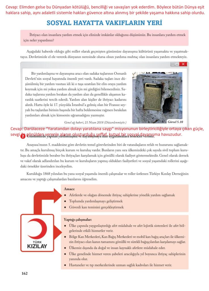 7.sınıf sosyal bilgiler ekoyay yayınları sayfa 162 cevabı