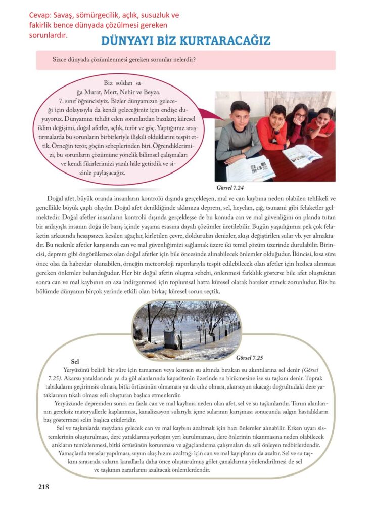 7.sınıf sosyal bilgiler ekoyay yayınları sayfa 218 cevabı