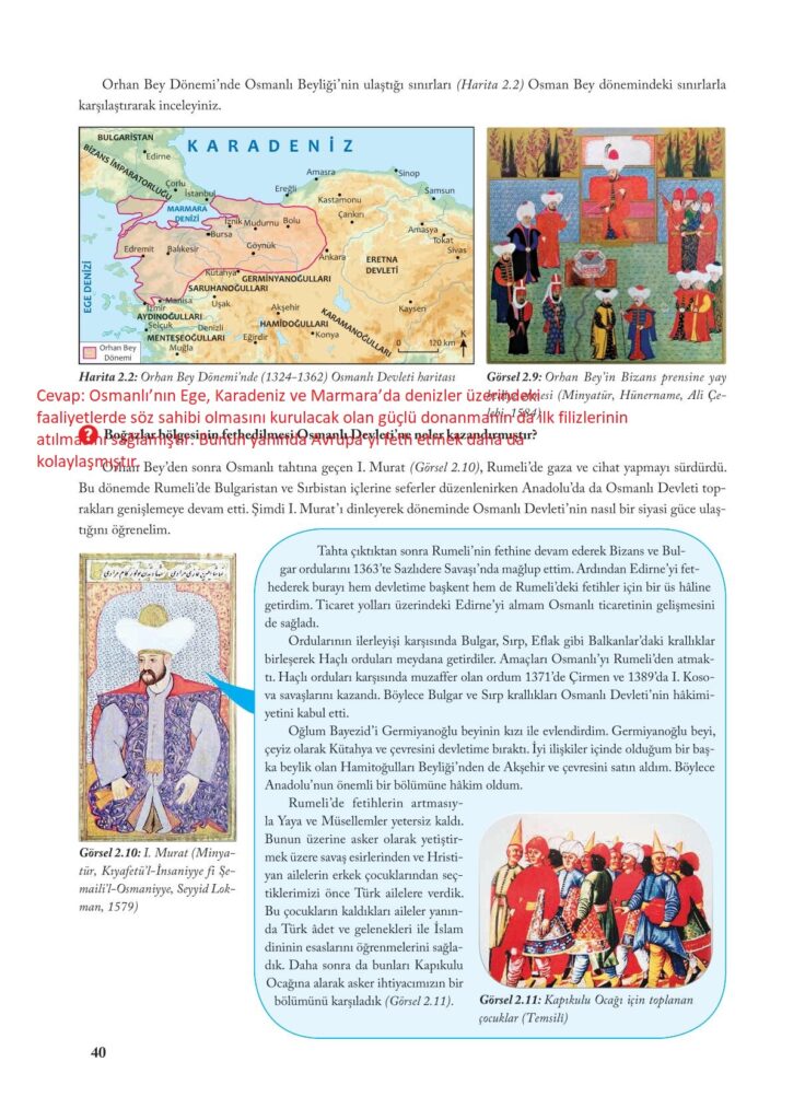 7.sınıf sosyal kitabı sayfa 40 cevapları ekoyay yayıncılık