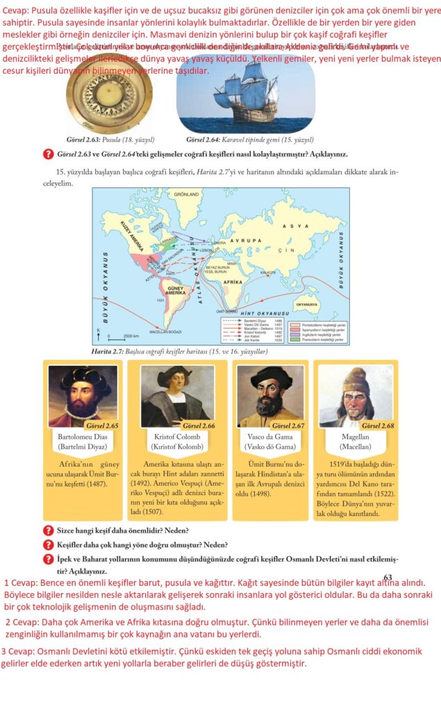 7.sınıf sosyal bilgiler ekoyay yayınları sayfa 62 cevabı 