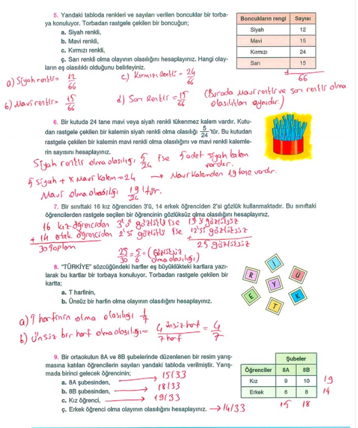 8.sınıf matematik koza yayınları sayfa 102 cevabı