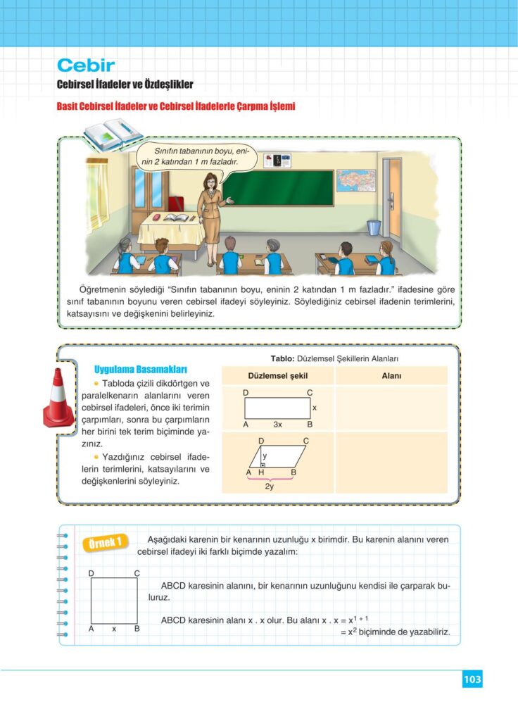 8.sınıf matematik koza yayınları sayfa 103 cevabı görmek