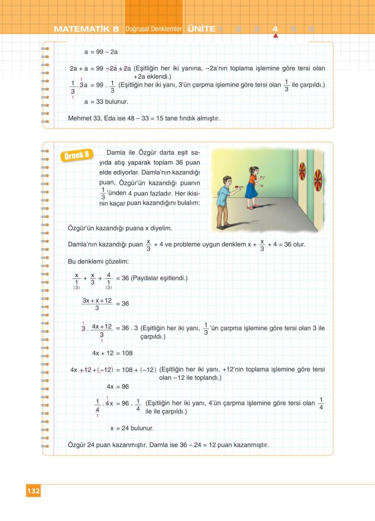 8.sınıf matematik koza yayınları sayfa 132 cevabı 