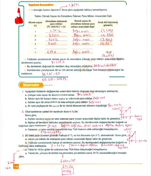 8.sınıf matematik koza yayınları sayfa 146 cevabı