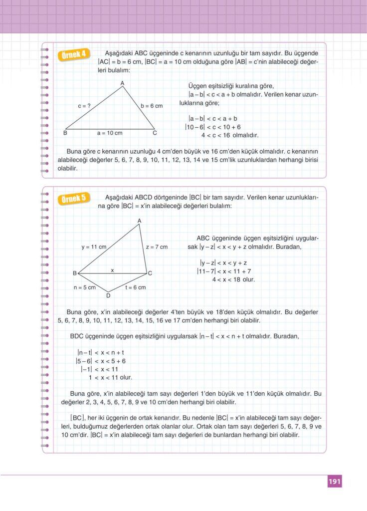 8.sınıf matematik koza yayınları sayfa 191 cevabı 