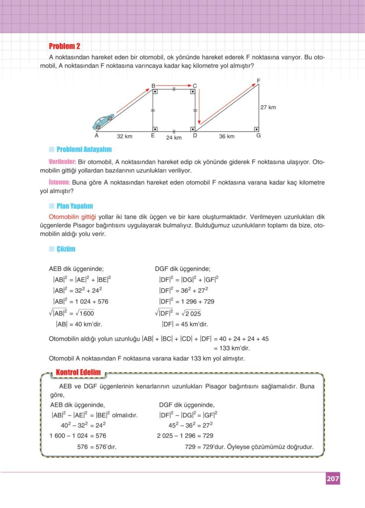 8.sınıf matematik koza yayınları sayfa 207 cevabı
