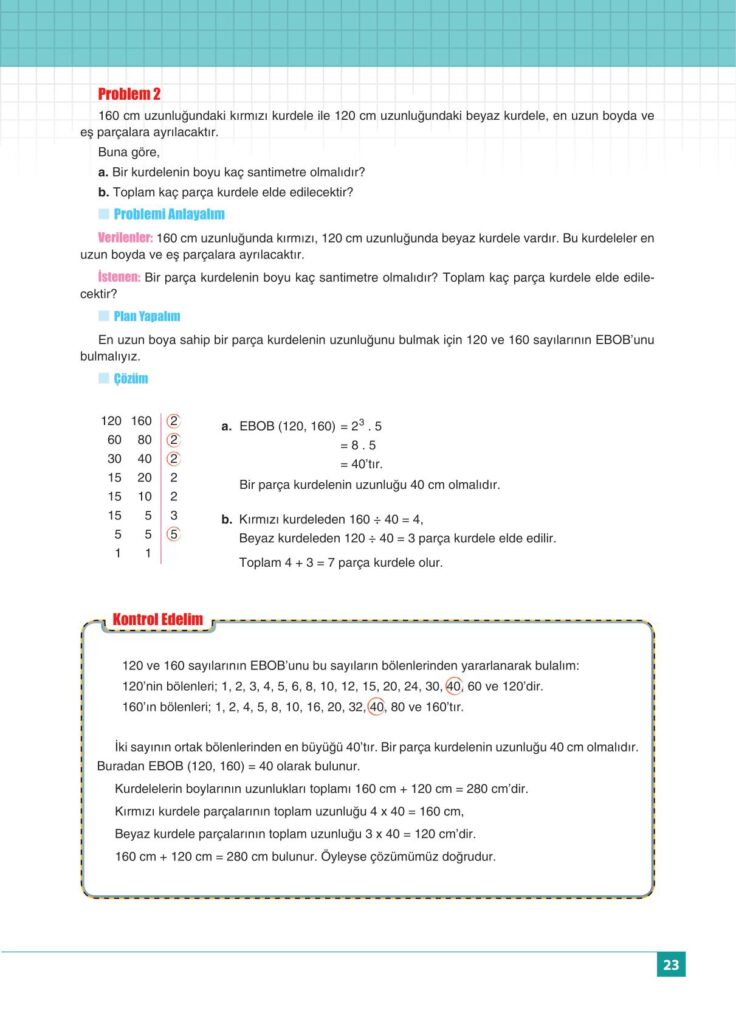 8. sınıf matematik kitabı sayfa 23 cevapları koza yayınları