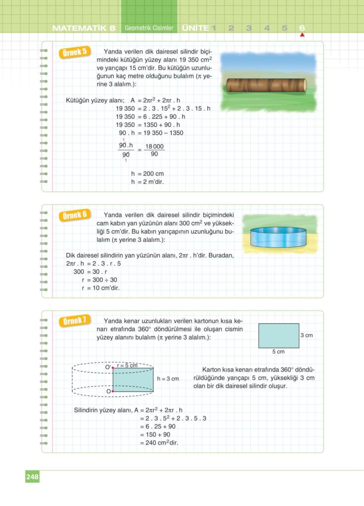  8.sınıf matematik koza yayınları sayfa 248 cevabı