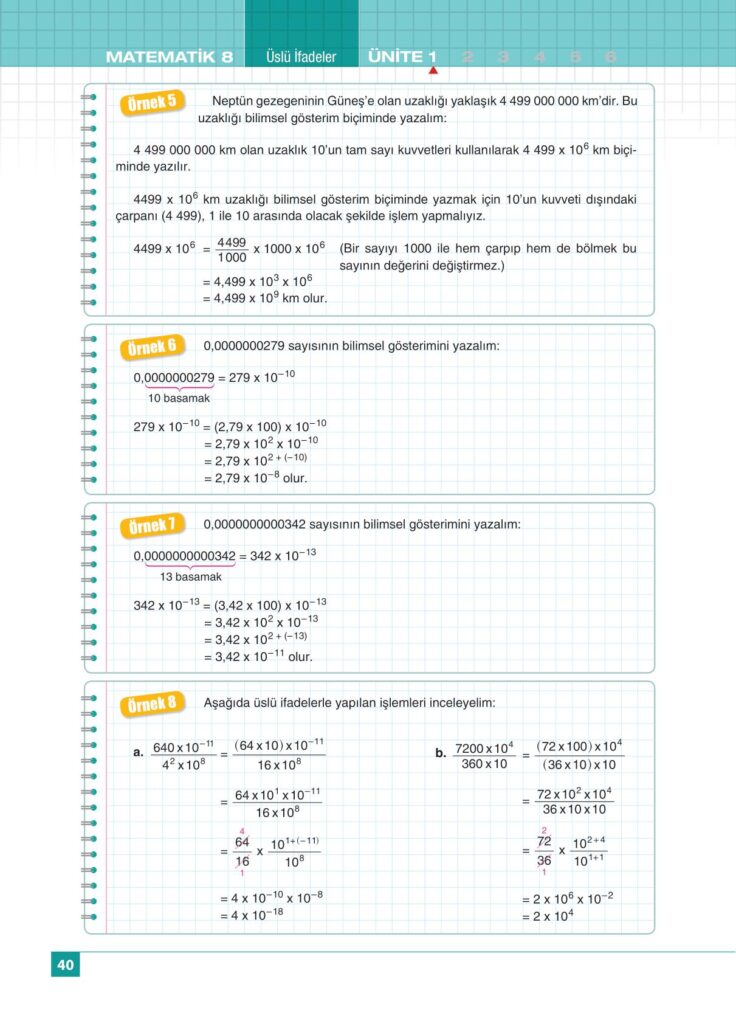 8.sınıf matematik koza yayınları sayfa 40 cevabı 
