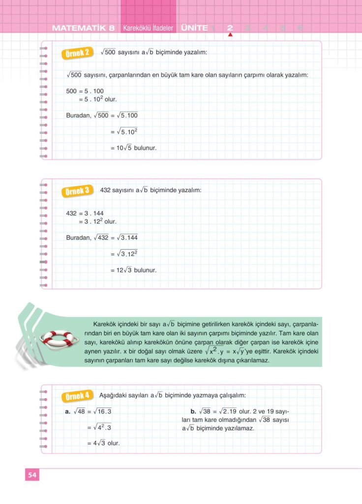 8.sınıf matematik koza yayınları sayfa 54 cevabı