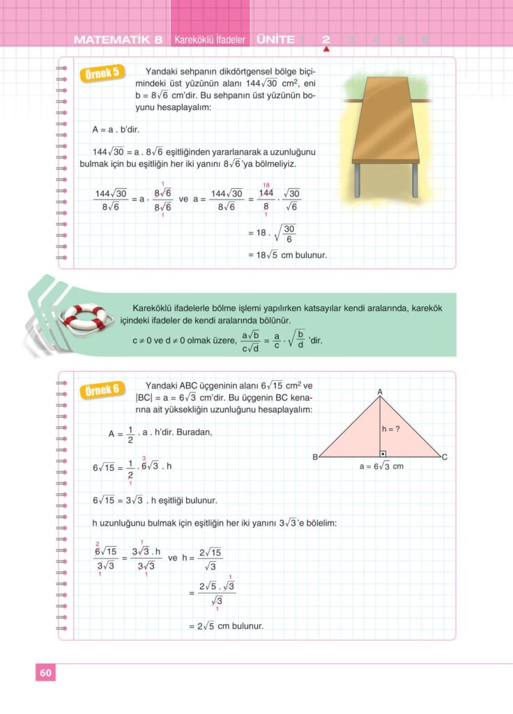 8.sınıf matematik koza yayınları sayfa 60 cevabı