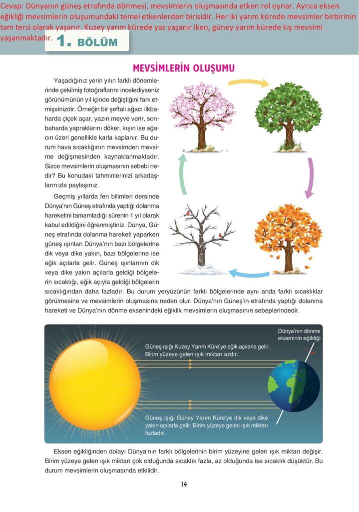 8. sınıf fen bilimleri ders kitabı cevapları matbaa yayıncılık sayfa 14 cevapları