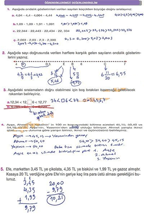 5.sınıf matematik sayfa 197 cevabı özgün yayınları