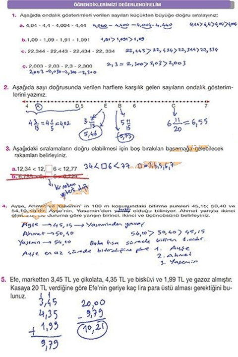 5.sınıf matematik sayfa 197 cevabı özgün yayınları 