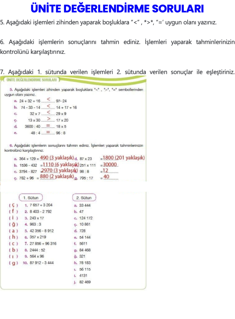 5.sınıf matematik sayfa 89 cevabı özgün yayınları