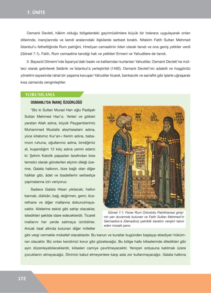 10. sınıf tarih ders kitabı sayfa 172 cevabı ilke yayınları