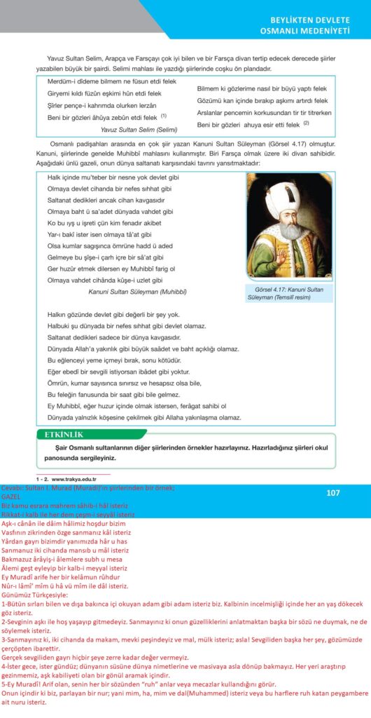 10. sınıf tarih ders kitabı sayfa 107 cevabı ilke yayınları 