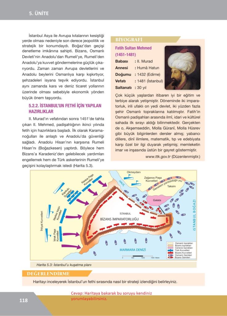 10. sınıf tarih ders kitabı sayfa 118 cevabı ilke yayınları 
