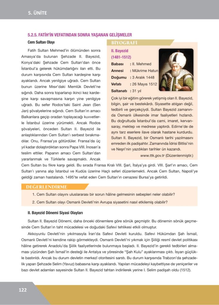 10. sınıf tarih ders kitabı sayfa 122 cevabı ilke yayınları 