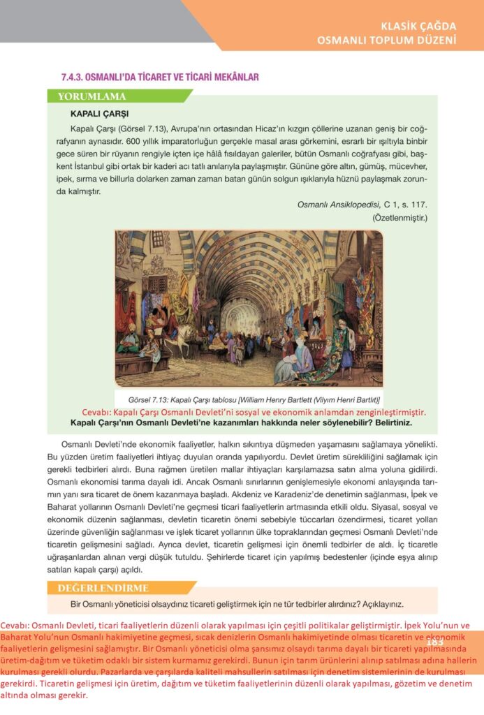 10. sınıf tarih ders kitabı sayfa 183 cevabı ilke yayınları