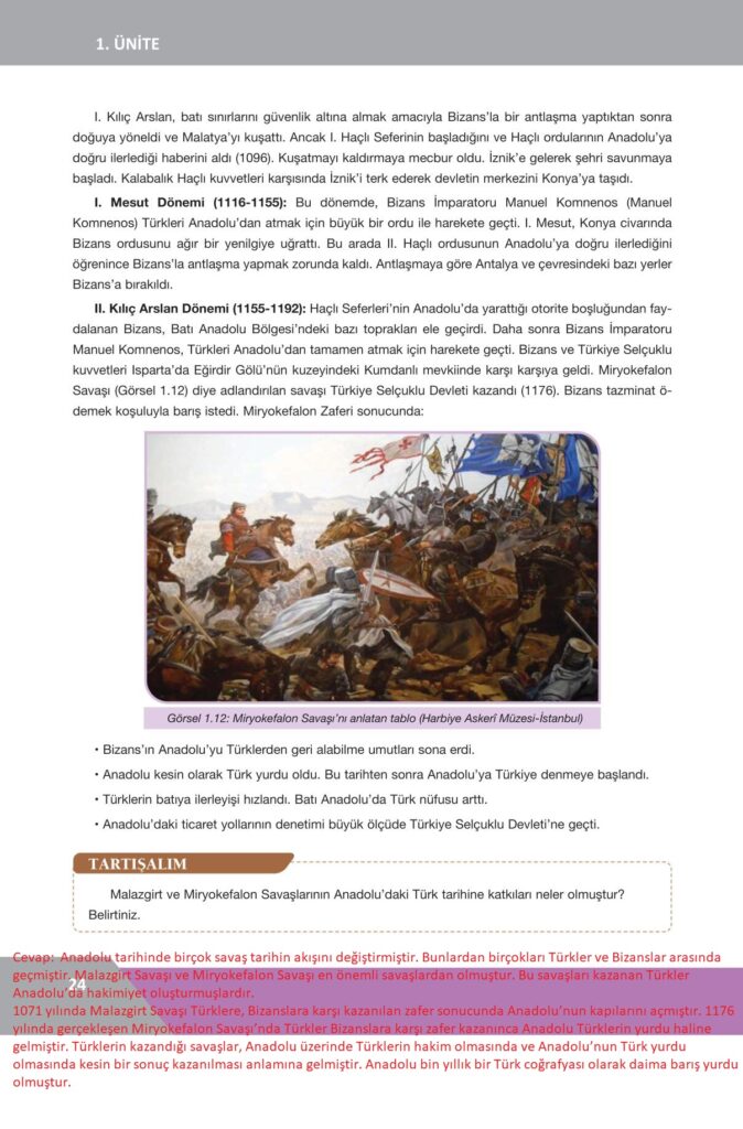 10. sınıf tarih ilke yayınları sayfa 24 cevapları 