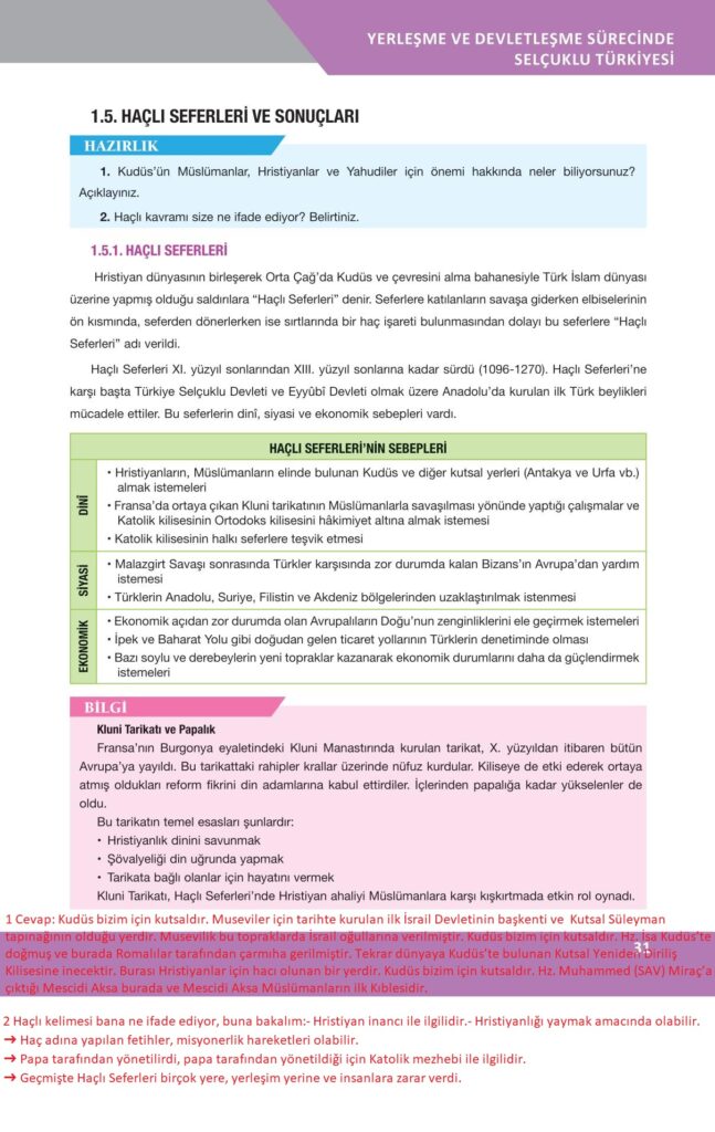 10. sınıf tarih ders kitabı sayfa 31 cevabı ilke yayınları 
