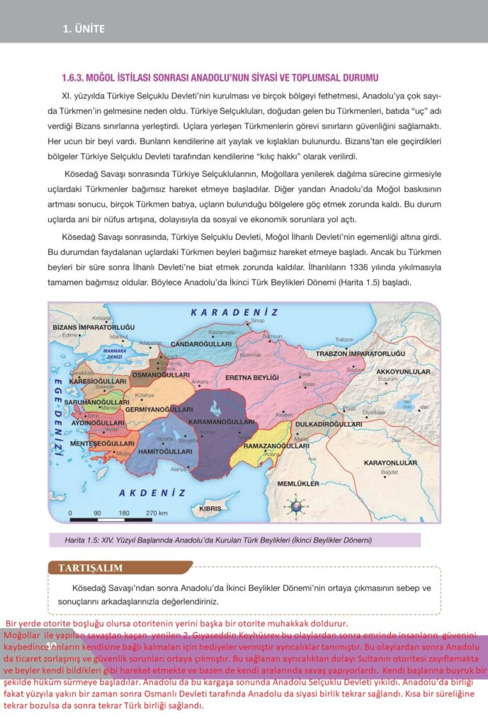 10. sınıf tarih ders kitabı sayfa 40 cevabı ilke yayınları